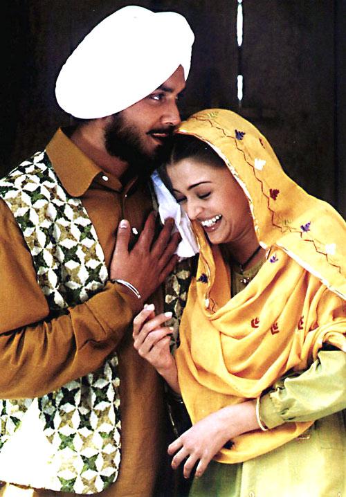 Bobby Deol and Aishwarya Rai Bachchan during the shoot of 23rd March 1931 Shaheed in Mumbai. Ash had a special appearance in the film. Aishwarya, in fact, made her Bollywood debut opposite Bobby in the 1997 film Pyaar Ho Gaya.
