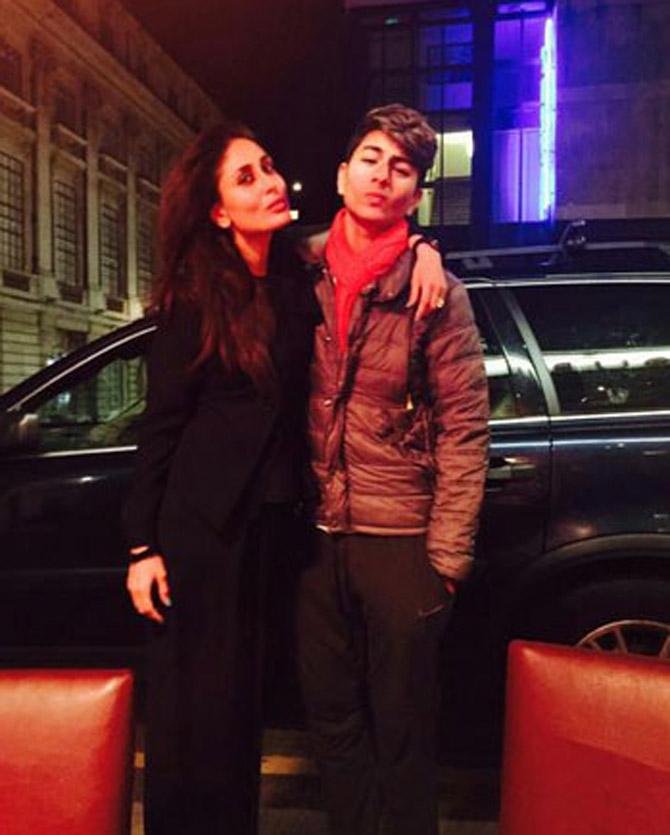 Ibrahim Ali Khan pursued his higher secondary education in London. He also harbours acting determinations. Pictured: Ibrahim Ali Khan with Saif Ali Khan's wife Kareena Kapoor Khan.