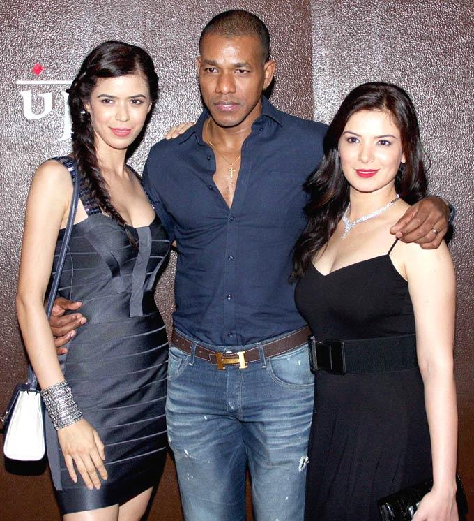 Harrison James: A personal fitness trainer to many celebrities, Harrison married Sucheta Sharma (left), the sister of actress Urvashi Sharma, in 2013.