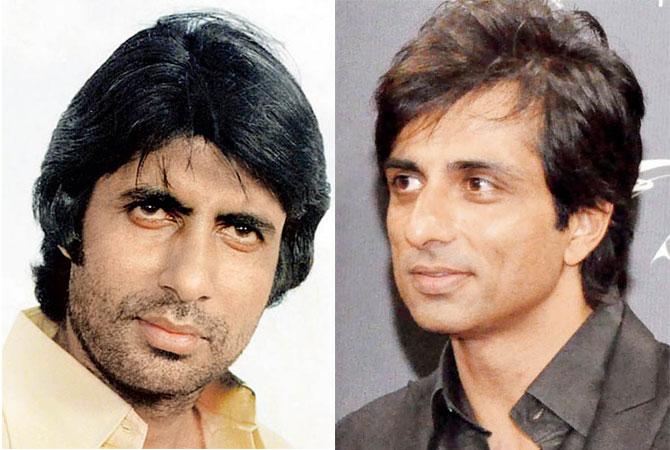Amitabh Bachchan and Sonu Sood: A self-confessed Amitabh fan, Sonu feels thrilled whenever he is compared to Bollywood's living legend. A tall frame, strong jawline and a deep voice characterise the two actors. It was reported that Sonu bagged the role of Abhishek Bachchan's brother in Yuva because of this semblance. Sonu has even revealed that he would love to essay Amitabh's character if Deewar was ever remade.