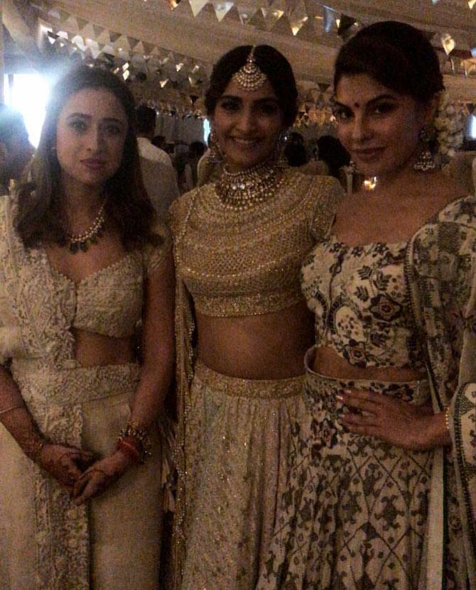 Though media was not allowed to go inside, all the guests came out and greeted the photographers. Sonam Kapoor's fans had to do with sneak peeks and videos shared by her friends and family!