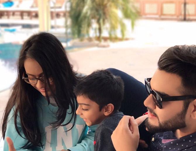 Kajol's kids Nysa and Yug in a picture from their holiday in the Maldives.