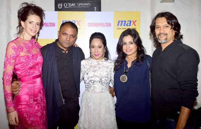 Kalki Koechlin with Gaurav Gupta, Nandini Bhalla, Aparna Bahl and a guest