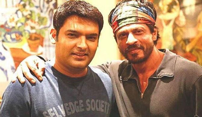 'I hope to make people laugh and I hope for good things,' added Kapil, who was in Delhi to promote his production venture, a Punjabi film, Son of Manjeet Singh, in November 2018. Talking about his break, the actor said, 'I gave an ample amount of time to myself during the break. I am rejuvenated. Now I'm working on my health. I want to get fit now and be back on the small screen.' In picture: Kapil Sharma and Shah Rukh Khan during the promotions of Dilwale.