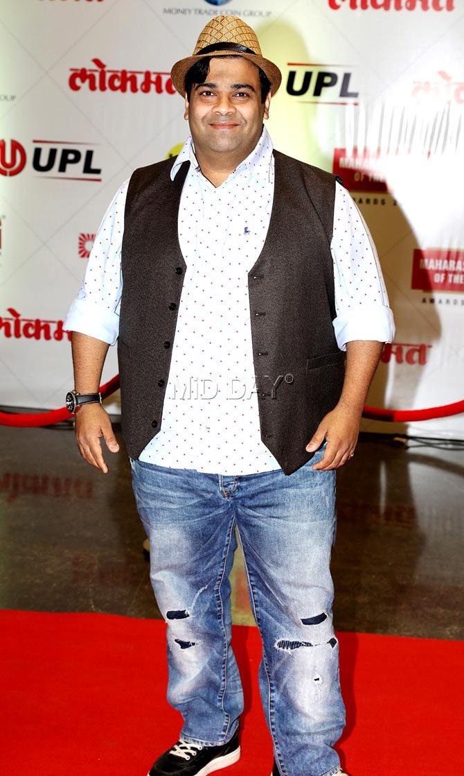Comedian Kiku Sharda of Comedy Nights With Kapil and The Kapil Sharma Show fame poses on the red carpet
