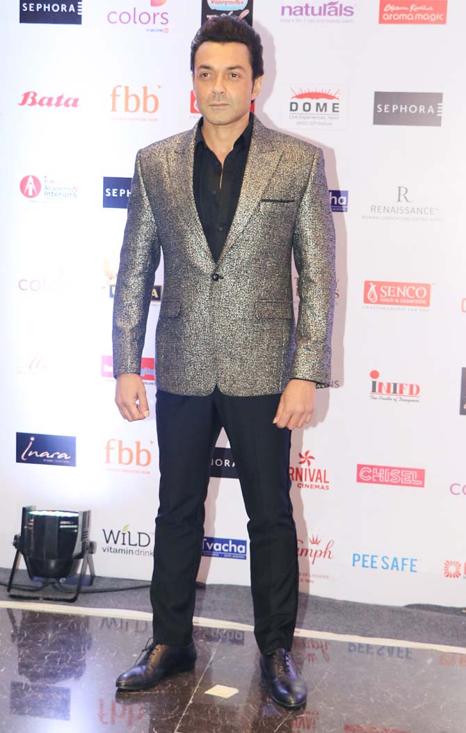 Bobby Deol, who is currently riding high on the success of Race 3 at the box office, all smiles as he arrives for the Femina Miss India 2018