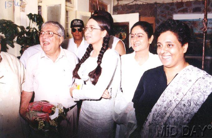 Karisma Kapoor with frequent onscreen mother Aruna Irani at an event