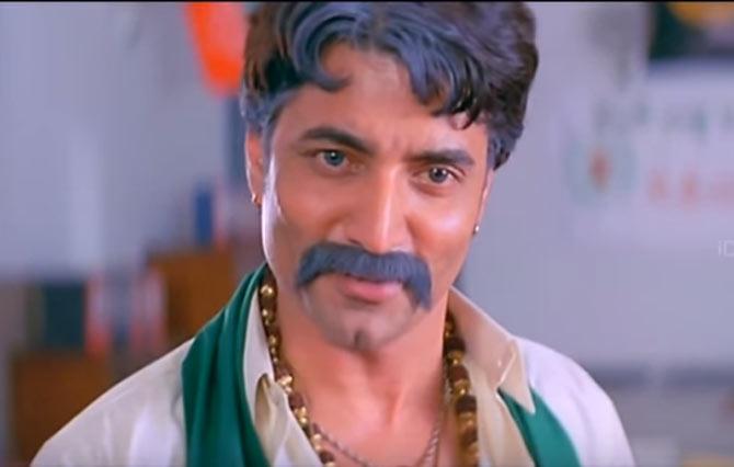 Narendra Jha also acted in regional films. Here's a still of the actor from the 2005 film Chatrapati, which starred Baahubali star Prabhas