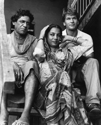 Om Puri earned international fame in many British films, such as My Son the Fanatic, East Is East, The Parole Officer and others. He also appeared in Hollywood films like City of Joy, Wolf, The Ghost and the Darkness among others.
In picture: With Shabana Azmi and Patrick Swayze in the 1992 Hollywood film City of Joy directed by Roland Joff
