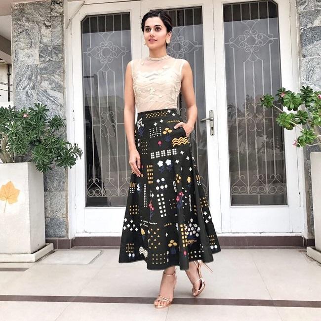 For her, the concept of 'the perfect attire' is not set in stone. 'I love to experiment with my outfits. In my ethnic wear, I love to go for some nice colours with a slight touch of the modern-day and age as well. I like modern silhouettes, classy cuts and vibrant prints - it gives an interesting twist to ethnic wear,' says Taapsee.