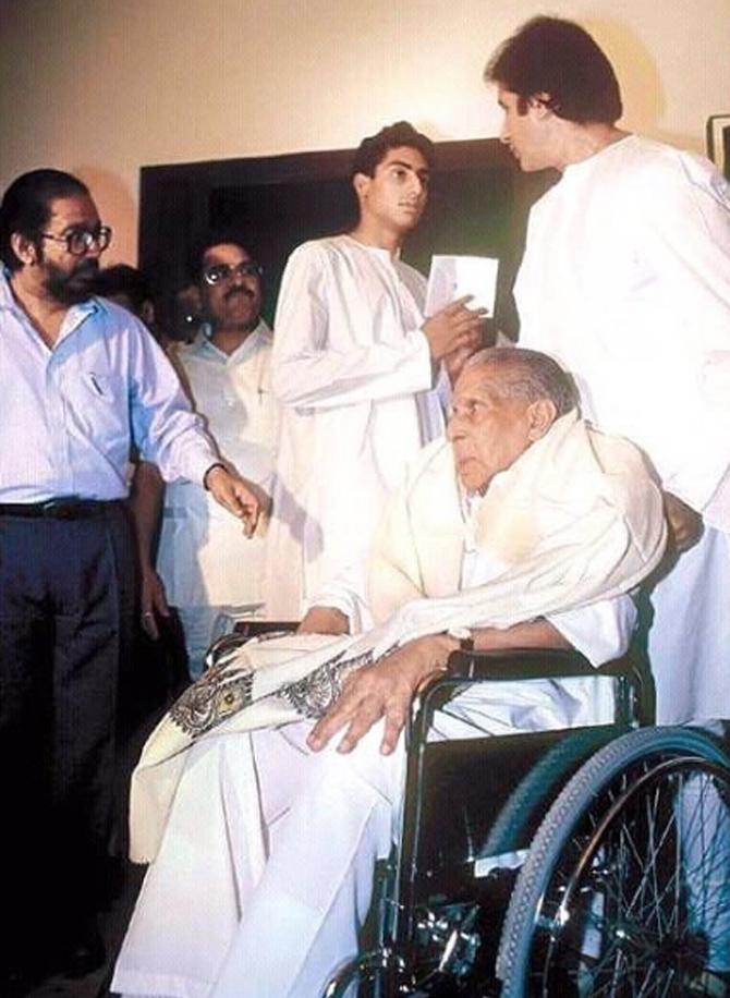 Three generations - Abhishek Bachchan, Amitabh Bachchan and late poet Harivansh Rai Bachchan.