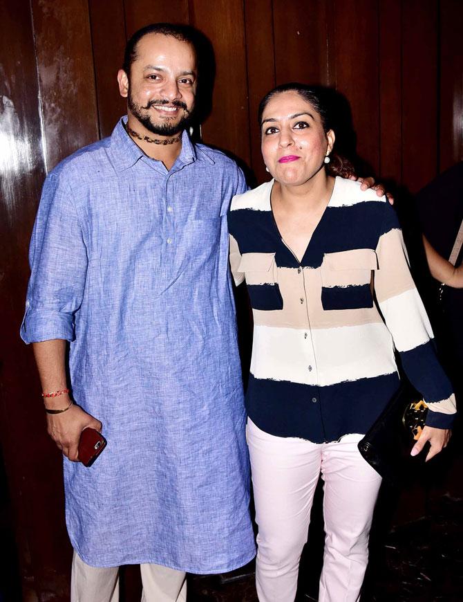 Murali Kartik with wife Shweta
