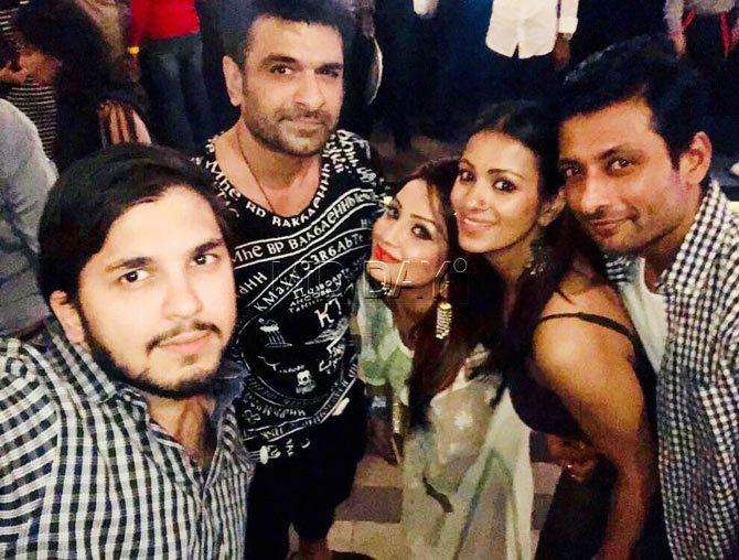 Manav Binder, Eijaz Khan, Adaa Khan, Barkha Bisht Sengupta and Indraneil Sengupta at the launch bash for 'Porus' in Mumbai