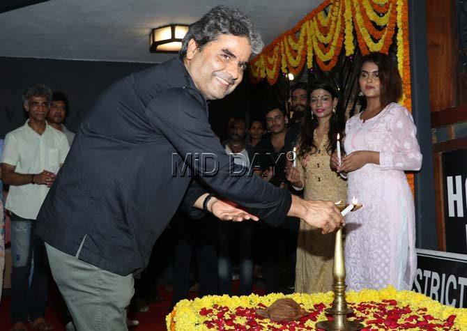 Vishal Bhardwaj during the inauguration of the ANSH Darshak UTSAV at Prithvi Theatre in Juhu, Mumbai