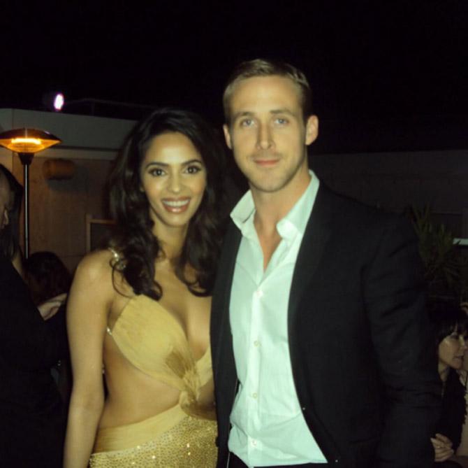 We take a look at some more candid pictures of Mallika Sherawat! Mallika Sherawat with the Hollywood actor Ryan Gosling.
