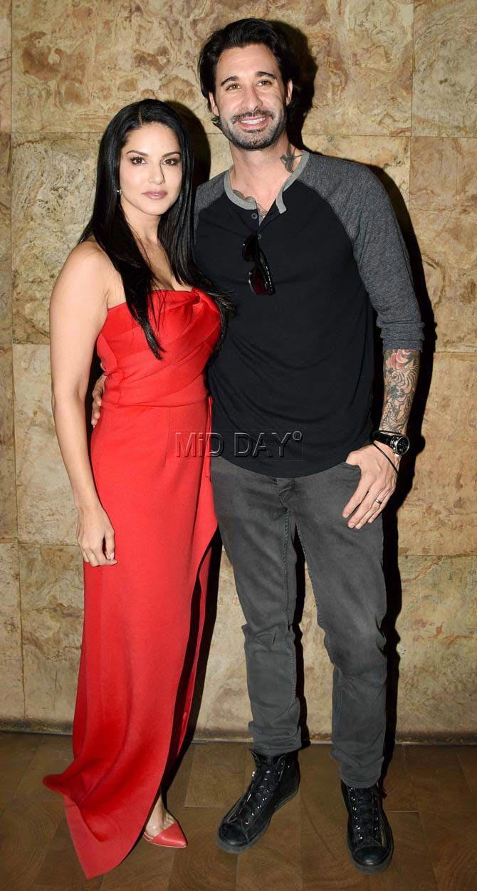 Sunny Leone with her husband Daniel Weber Sunny Leone with her husband Daniel Weber