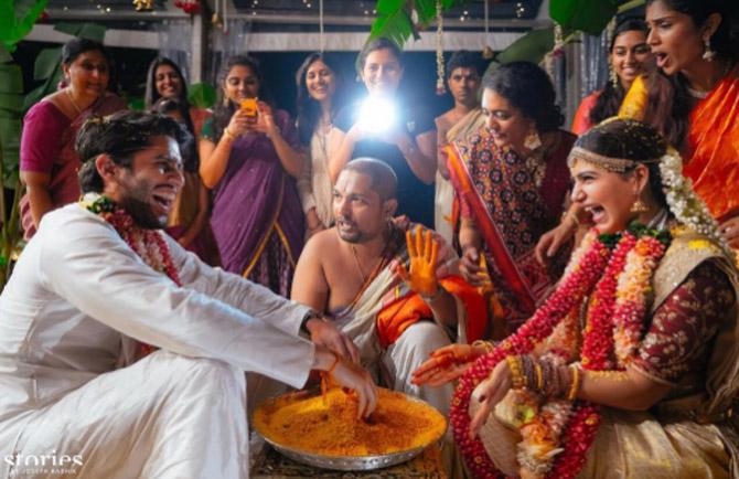 It was a royal affair with celebs, politicians and other socialites in attendance. ChaySam, as the couple is fondly called by fans, held a Mehendi ceremony ahead of the Hindu wedding.