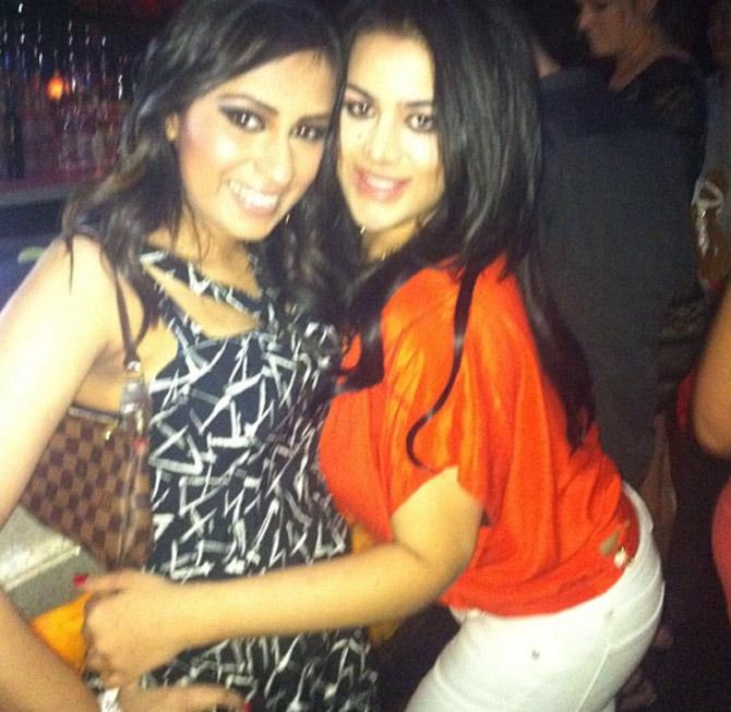 Trishala Dutt with a friend