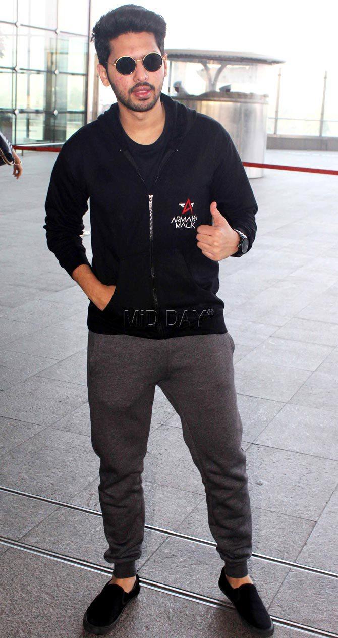 Armaan Malik at Mumbai airport