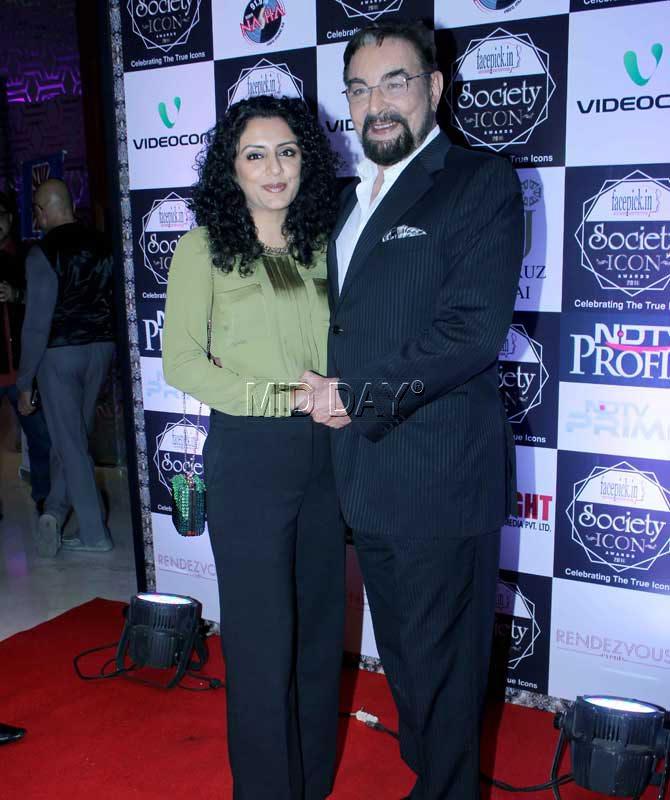 Kabir Bedi with wife Parveen Dusanj