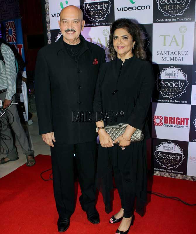 Rakesh Roshan with wife Pinky Roshan