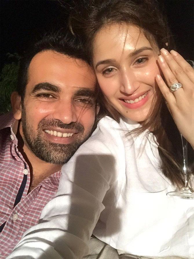 Zaheer Khan and Sagarika Ghatge had shared this picture while announcing their engagement. Sagarika Ghatge got engaged to Zaheer Khan on April 24, 2017. 'Partners for life !!! #engaged @ImZaheer,' wrote Sagarika Ghatge while announcing her engagement with Zaheer Khan.