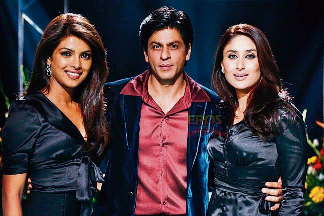 In the same year, she also released her first single 'In My City', which, although a commercial success in India, was met with mixed reactions from the critics. Her second single 'Exotic' featuring Pitbull got mixed reactions too. In picture: Priyanka Chopra with Shah Rukh Khan and Kareena Kapoor.
