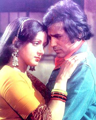 Rajesh reappeared in an ad a few months before his death, and once again became the talk of the town - he was clearly unwell but the zest in his voice was intact as he intoned Babumoshai from his much-loved film Anand. In picture: Rajesh Khanna and Hema Malini. The duo's on-screen chemistry in Prem Nagar was appreciated by fans and critics alike.