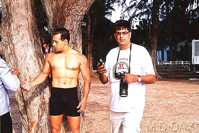 In the early 2000s, Salman Khan's alleged relationship with actress Aishwarya Rai became a heated topic in the media. However, the duo split on a bitter note. In picture: A bare-chested Salman shooting for an ad campaign.