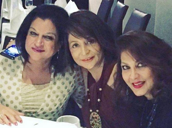 Kimi Katkar poses with her friends for a picture.