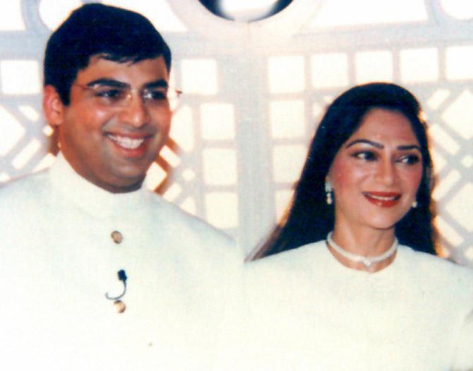 Simi Garewal with the Indian chess wizard Viswanathan Anand.