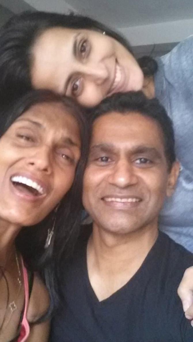 We take a look at some candid pictures of Tulip Joshi, thanks to her Instagram account. In picture: Tulip Joshi with Anu Aggarwal, and husband Captain Vinod Nair.