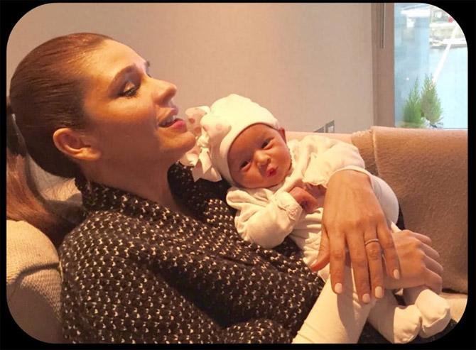 Raageshwari was blessed with a baby girl on February 11, 2016, in London