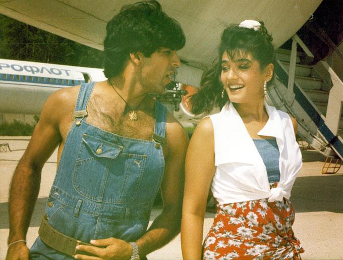 Later, Akshay Kumar made his breakthrough with the Khiladi series in 1992, which went on till 2012. Ever since then, there was no turning back for Akshay Kumar! In picture: Akshay Kumar shakes a leg with the Tip Tip Barsa Paani actress, Raveena Tandon