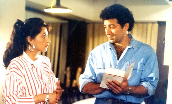Sunny Deol needs no introduction. After giving more than three decades to the industry, Sunny has etched a special place in the hearts of his fans. His journey in the world of showbiz has been exceptional. (All photos/mid-day archives and Instagram) In picture: Sunny Deol with his co-actor Dimple Kapadia.