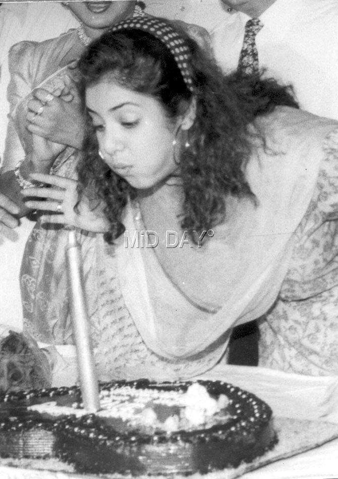 Divya Bharti, born on February 25, 1974 in Mumbai to Omprakash Bharti and Meeta Bharti, attended high school in Juhu but dropped out after 9th grade when she started getting offers for films.