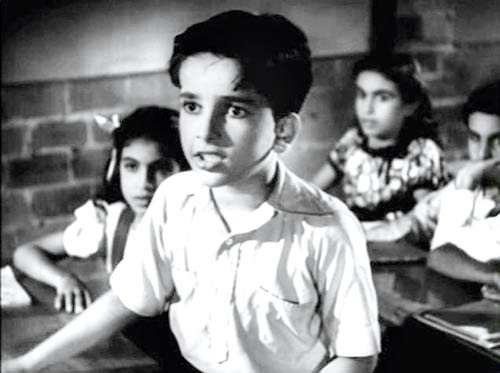Shashi Kapoor as the child actor in Awaara (1951)
