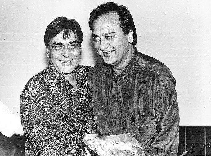 Sunil Dutt, produced, directed and starred in Reshma Aur Shera in 1971, which marked the debuts of a 12-year-old Sanjay Dutt (who worked as a child artiste and featured in a song as a qawwali singer in a brief appearance) and screen legend Amitabh Bachchan. Waheeda Rehman was Dutt's leading lady and the film was even selected as the Indian entry for the Best Foreign Language Film at the 44th Academy Awards. Pictured: Dutt and Rajendra Kumar