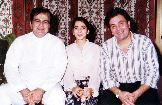 Rishi Kapoor considered Amar Akbar Anthony (1977) as a film that's special to him. 'People tell me today that even children love watching it. It is a timeless film, it is like watching Charlie Chaplin. You can watch it over and over again,' said Rishi Kapoor in an interview with mid-day.
In picture: Rishi Kapoor with Dilip Kumar.