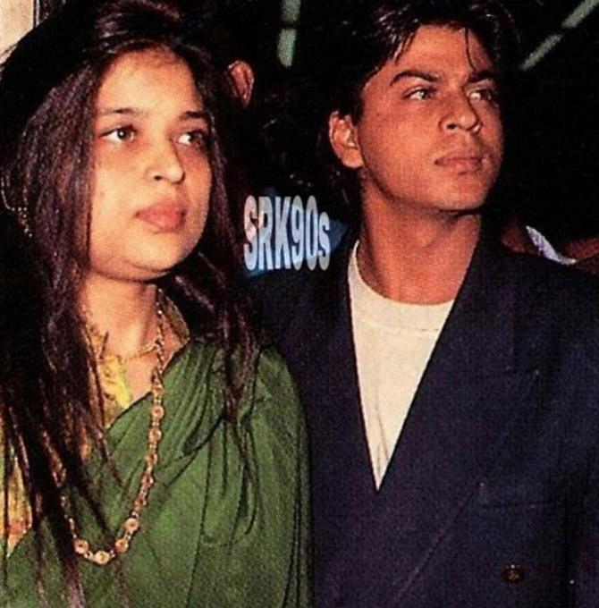 Shah Rukh Khan with sister Shehnaz Lalarukh Khan.