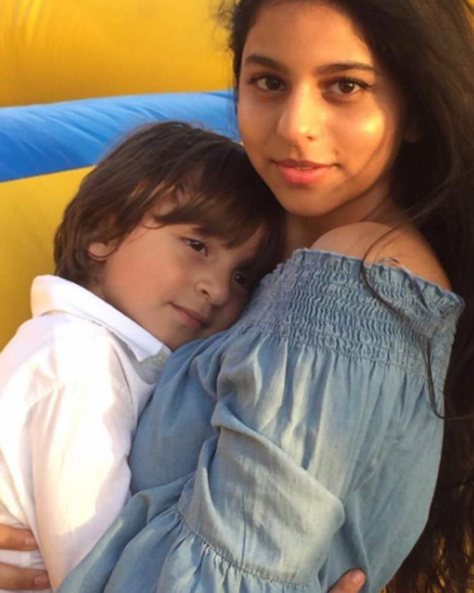 Suhana Khan with little brother AbRam. How adorable is this photo?!