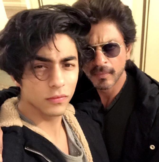 Like father, like son, they say! This photo of Shah Rukh Khan and Aryan Khan surely proves that Junior Khan is a spitting image of SRK.