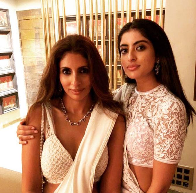 While Shweta Bachchan Nanda doesn't believe Navya has taken after either of her parents, the young girl appears to mirror certain qualities of her mother - she is confident, self-aware and polite. She has also inherited a love for reading, and wants everything from her mother's closet, including her shoes.