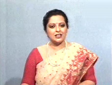 And let's not forget the world of TV news... How can we miss out on a newsreader of the 90s? This is Kaveri Mukerjee.