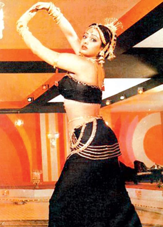 In Bollywood, she made her debut in 1978 as a lead actor in Solva Sawan. She gained commercial success with the 1983 film Himmatwala opposite Jeetendra, which also established her as one of the best dancers in cinema. She was grace-personified dressed as an 'apsara' (a celestial beauty in Hindu mythology) performing on the hit track 'Nainon Mein Sapna'.