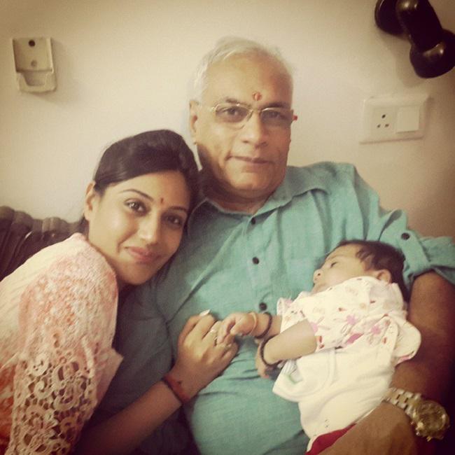 Surbhi Chandna has also worked on a beauty pageant named Indian Princess. Before appearing on camera she handled several events backstage. In picture: Surbhi Chandna with her father C.P. Chandna.