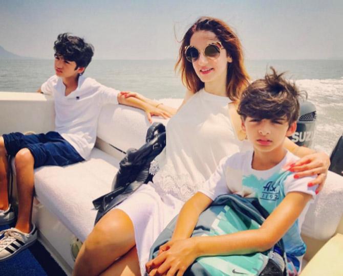Sussanne Khan agrees to Hollywood actor Ben Affleck's popular statement on not letting his kids pay the price of his fame. 'You have to let kids be kids. Robbing them of their childhood and/or adolescence is not fair,' she said.
