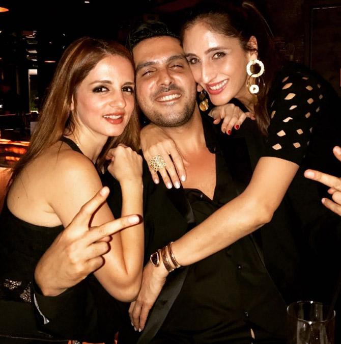 There are many aspirants for the coveted title of lifestyle goddess, but Farah Khan Ali, Simone Arora and Sussanne Roshan kind of proves that when it comes to true-blue glamour, and luxury lifestyle, few families come close to the Khans. In picture: Sussanne Khan with Zayed Khan and Farah Khan Ali