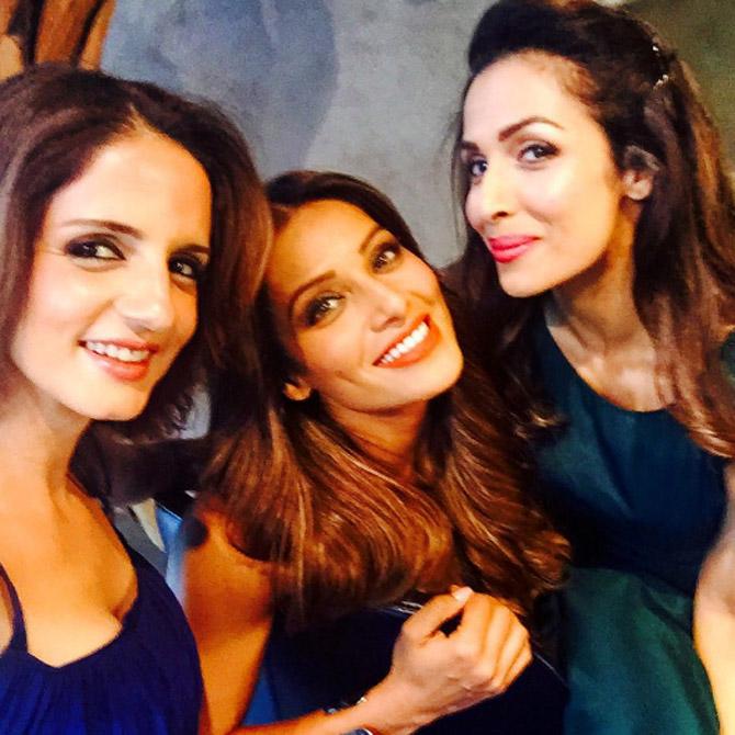 'In 2005, I shifted focus to furniture design. In collaboration with Gauri Khan, I launched my furniture boutique 'The Charcoal Project' in 2011. In addition to designing my own home with Hrithik, I have also designed Rani Mukerji and Priyanka Chopra's homes,' said Khan in an interview with IANS.  In picture: Sussanne Khan with co-partners Bipasha Basu and Malaika Arora of The Label Life, an e-commerce fashion lifestyle company established in 2012 by the trio.