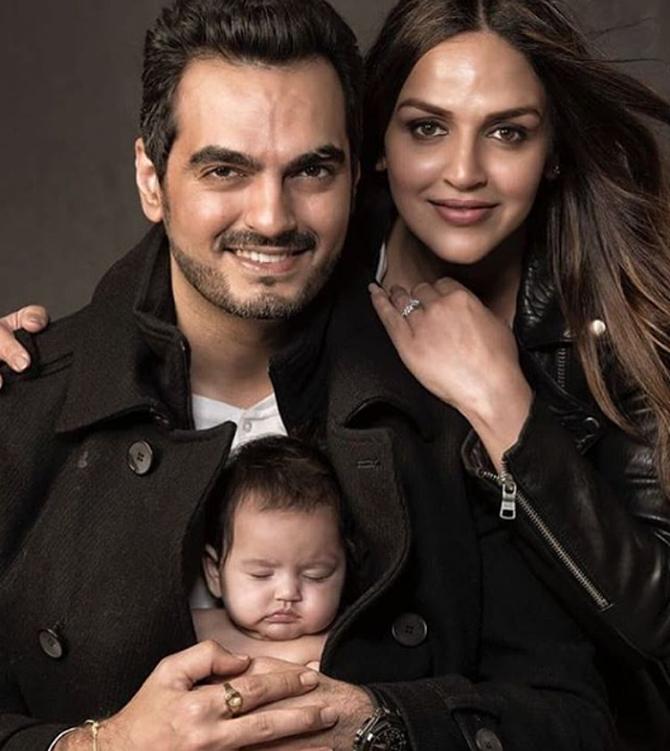 Radhya Takhtani: Esha Deol and husband Bharat Takhtani welcomed their baby girl on October 23, 2017. The family was very guarded regarding their baby's photo going public. But, as the baby turned six-months-old, the family finally shared a picture of their daughter, Radhya Takhtani. She is a mirror image of her mother!